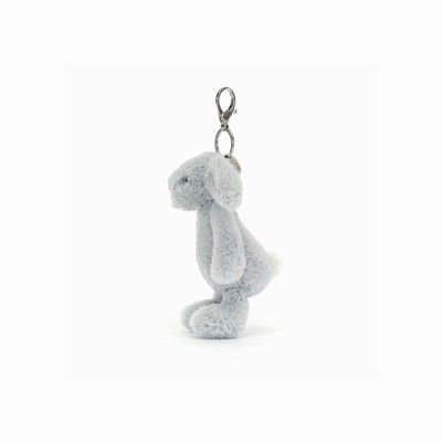 Jellycat Bashful Silver Bunny Bag Charm New Zealand | TVADF1704